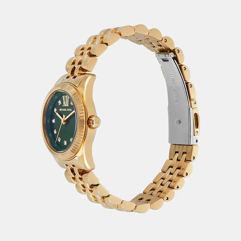 Michael Kors Petite Lexington 26mm Green Dial Ladies Watch- MK4842